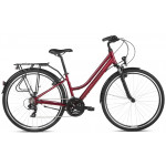 Trekingový bicykel Kross Trans 1.0 28" červeno-čierny lesklý 19" 